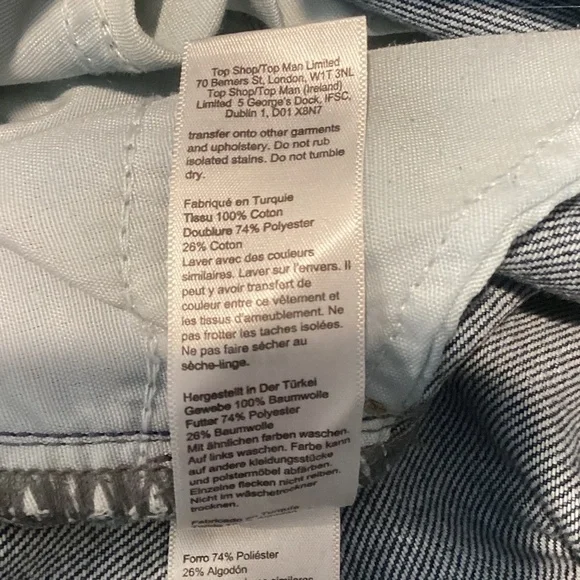 TOP SHOP TWO Blue Jeans High Waisted Rigid 90s Flare 30x30 ( meas 33x29.5) #302E - Picture 12 of 12